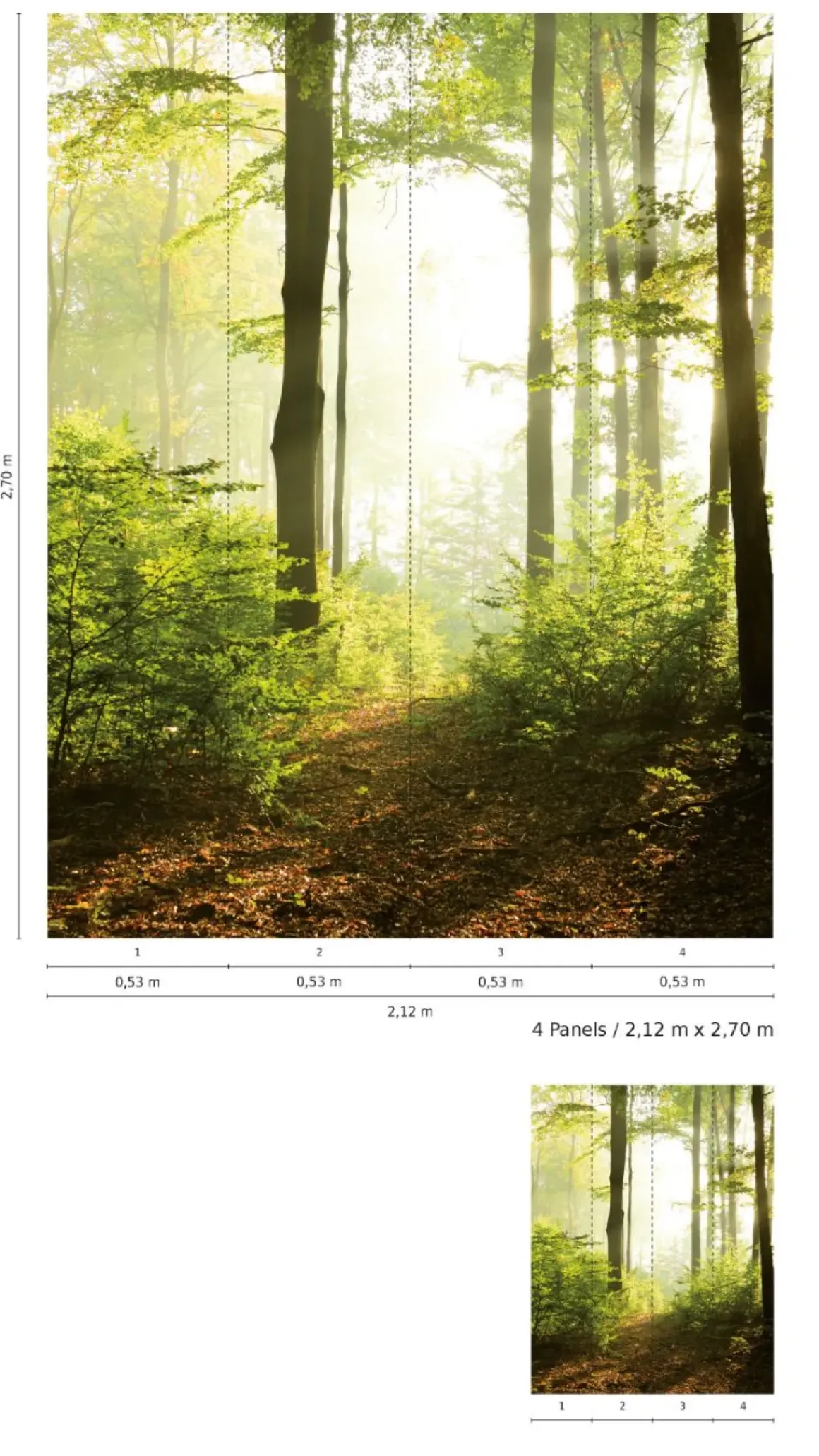 Smart Art Fotobehang Bosweg