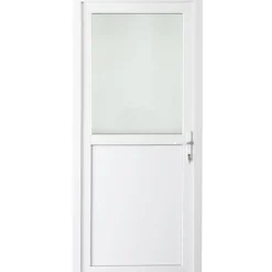 Solid Buitendeur Esterno E01 1/2 Beglaasd Wit Rechts 98X218Cm