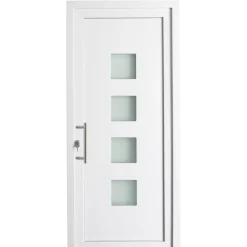 Solid Buitendeur Esterno E05 4 Vensters Wit Links 98X218Cm