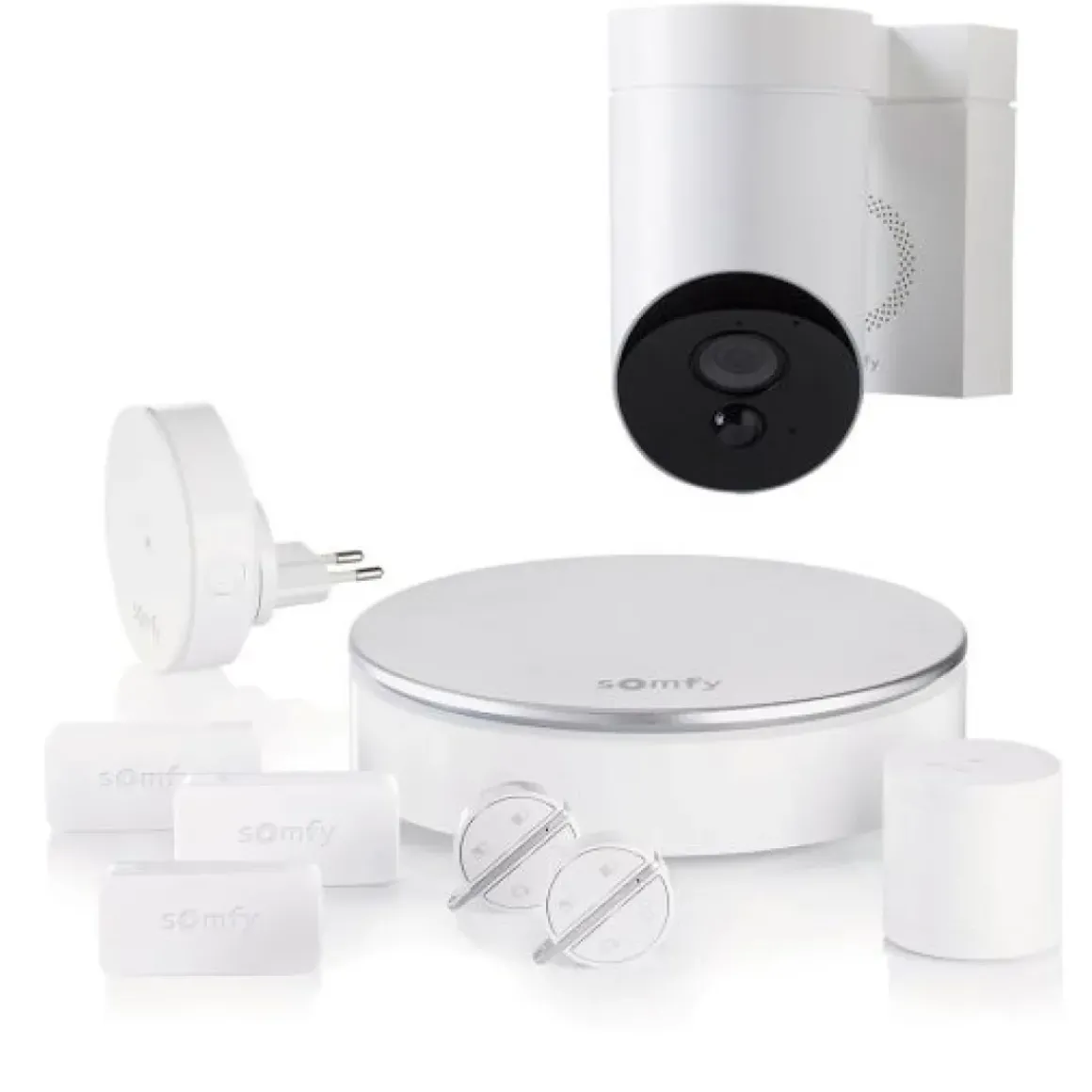 Somfy Draadloos Alarmsysteem Home Alarm + Outdoor Bewakingscamera Wit