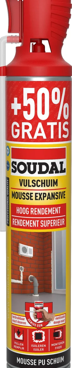 Soudal Genius Promo Isolatieschuim 500Ml + 250Ml