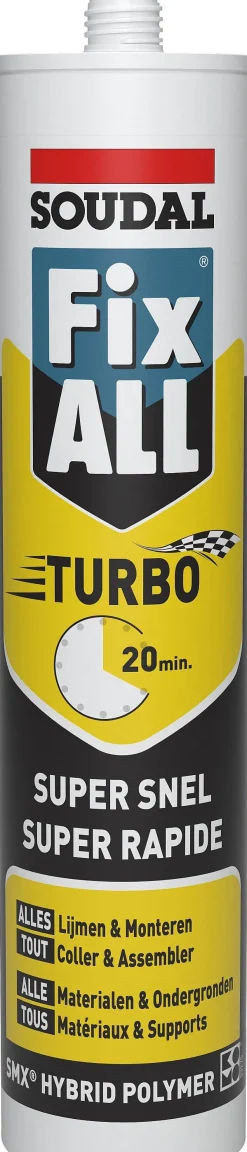 Soudal Lijmkit Fix All Turbo Wit 290Ml
