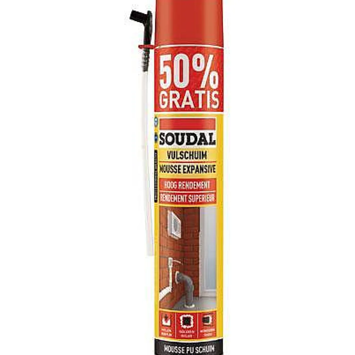 Soudal Vulschuim Hoog Rendement 500+250Ml