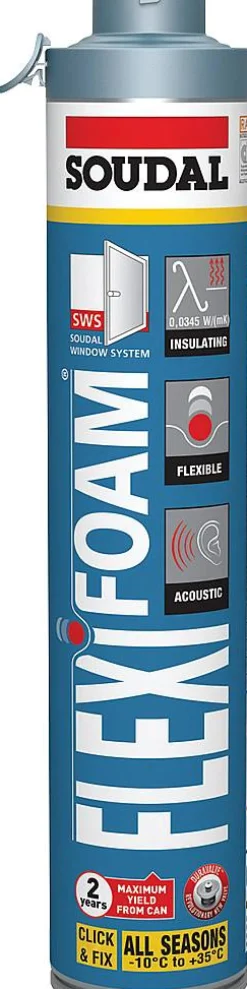 Soudal Zelf Uitzettend Pu-Schuim Flexifoam C&F Blauw 750Ml
