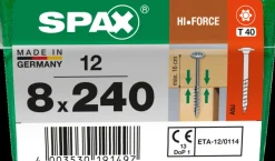 Spax Schroef 'Hi.Force' Staal 240 X 8 Mm - 12 Stuks