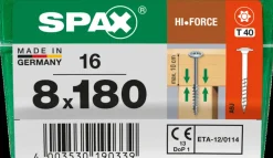 Spax Schroef 'Hi.Force' Wirox 8X180Mm 16 Stuks