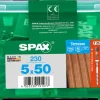 Spax Terrasschroef A2 Inox 50X5Mm 230 St