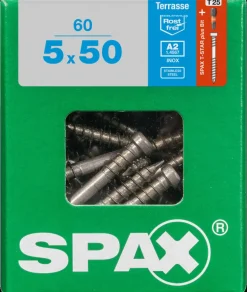 Spax Terrasschroef A2 Inox 50X5Mm 60 St