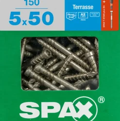 Spax Terrasschroef A2 Rvs 50X5Mm 150St
