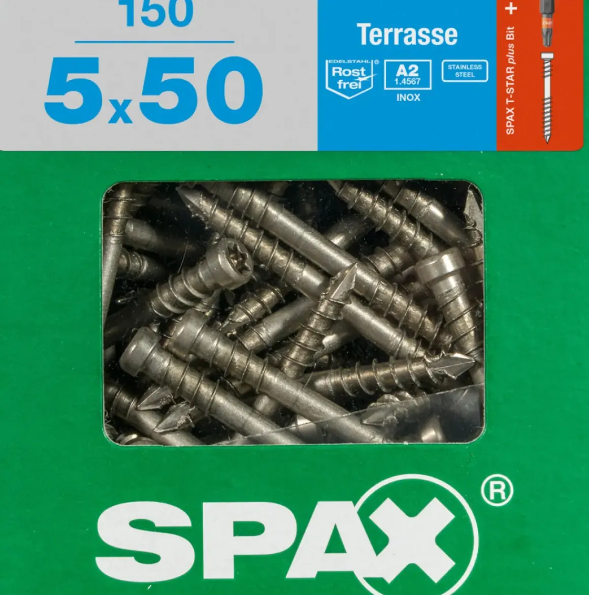 Spax Terrasschroef A2 Rvs 50X5Mm 150St
