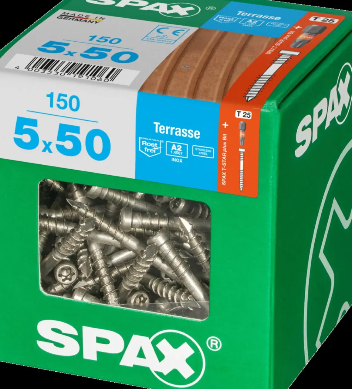 Spax Terrasschroef A2 Rvs 50X5Mm 150St