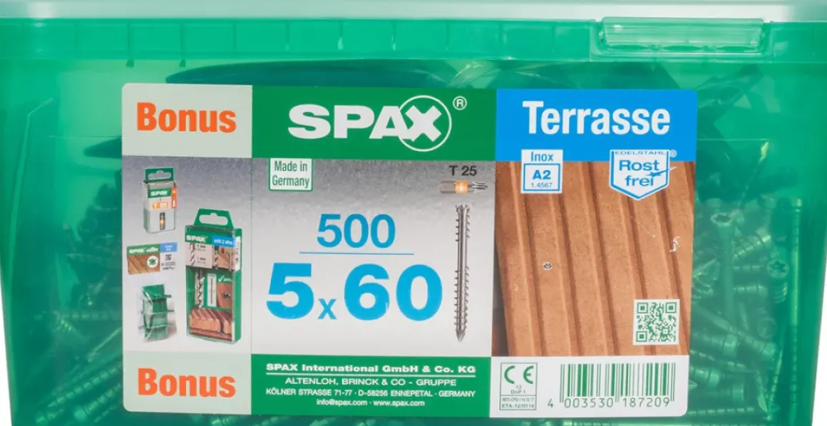 Spax Terrasschroef A2 Rvs 60X5Mm 500St