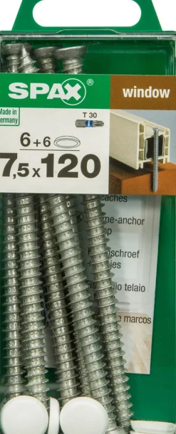 Spax-Ra Kozijnschroef 'T-Star' Wirox 7.5X120Mm 6 Stuks