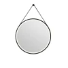 Spiegel Barber Rond Met Verlichting Touch Sensor En Spiegelverwarming Zwart O75Cm