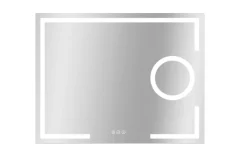 Spiegel Brett Rechthoek Met Ledverlichting Touch Sensor En Spiegelverwarming 70X90Cm