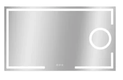 Spiegel Brett Rechthoek Met Ledverlichting Touch Sensor En Spiegelverwarming 70X120Cm
