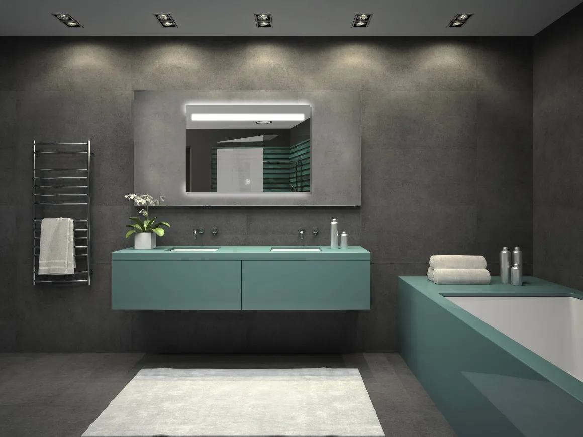 Spiegel Portland Rechthoek Met Ledverlichting En Touch Sensor 70X100Cm