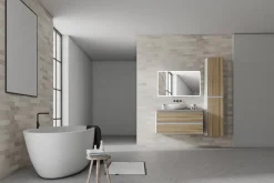Spiegel Renzo Rechthoek Met Ledverlichting Touch Sensor En Spiegelverwarming 70X120Cm