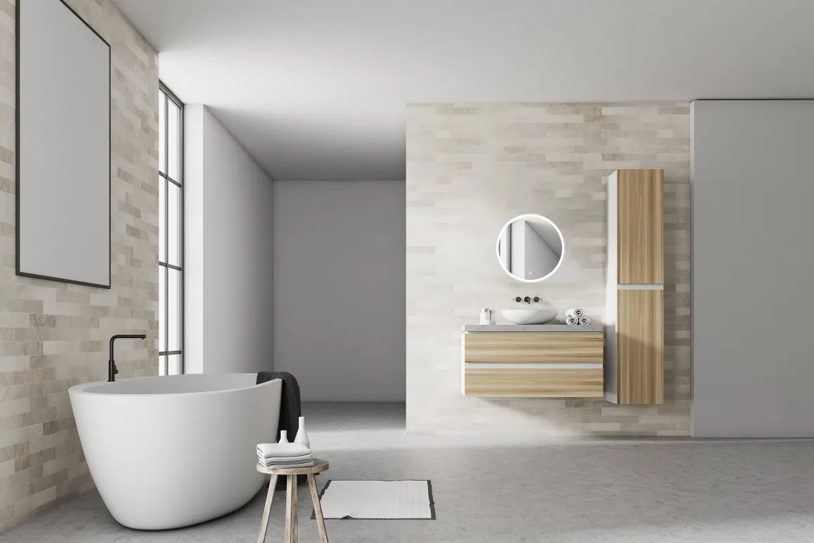 Spiegel Renzo Rond Met Ledverlichting Touch Sensor En Spiegelverwarming O60Cm