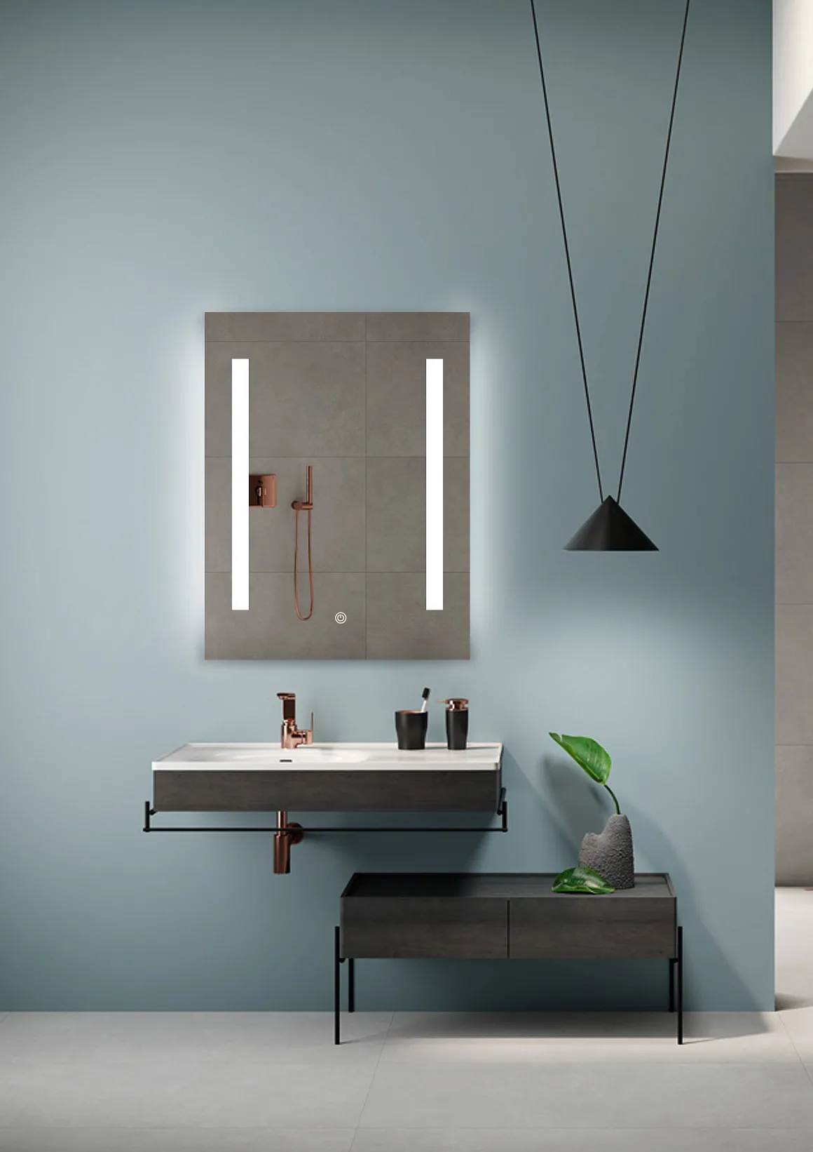Spiegel Scott Rechthoek Met Ledverlichting En Touch Sensor 70X50Cm