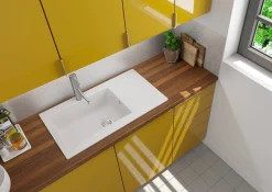 Spoelbak Einna 1 Xl Bak 86X50X20Cm Composiet Wit