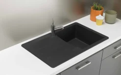 Spoelbak Vogua 1 Bak 81X50X21Cm Composiet Zwart