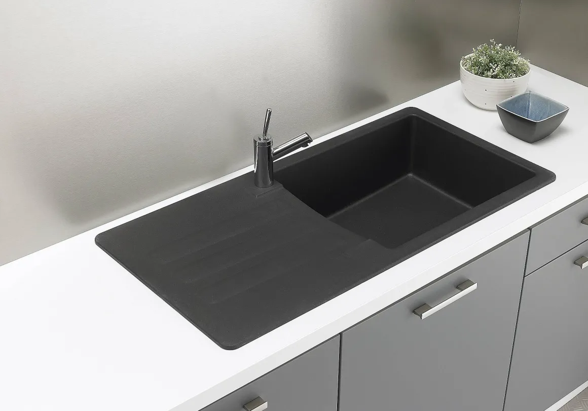 Spoelbak Vogua 1 Xl Bak 100X50X21Cm Composiet Zwart
