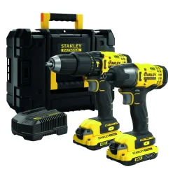Stanley Fatmax Accuboormachine Met Klopfunctie + Accu Slagschroevendraaier Sfmck465D2T 18V (2 Accu'S)