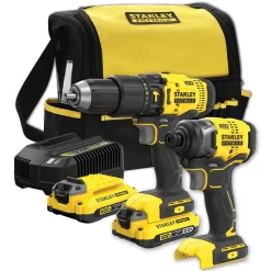 Stanley Fatmax Combiset Accuboormachine Met Klopfunctie En Slagschroevendraaier 18V (2 Accu'S)
