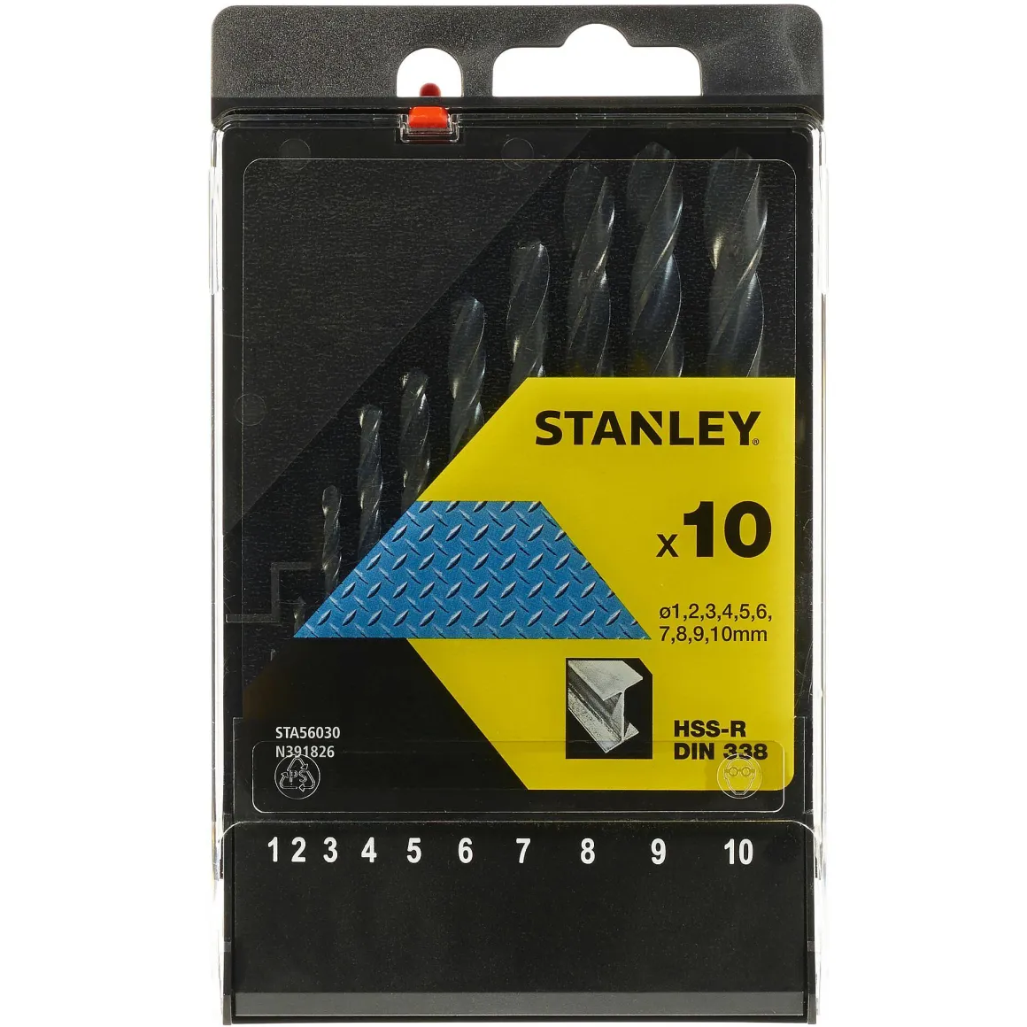 Stanley Metaalboor Set Sta56030-Qz – 10 Stuks
