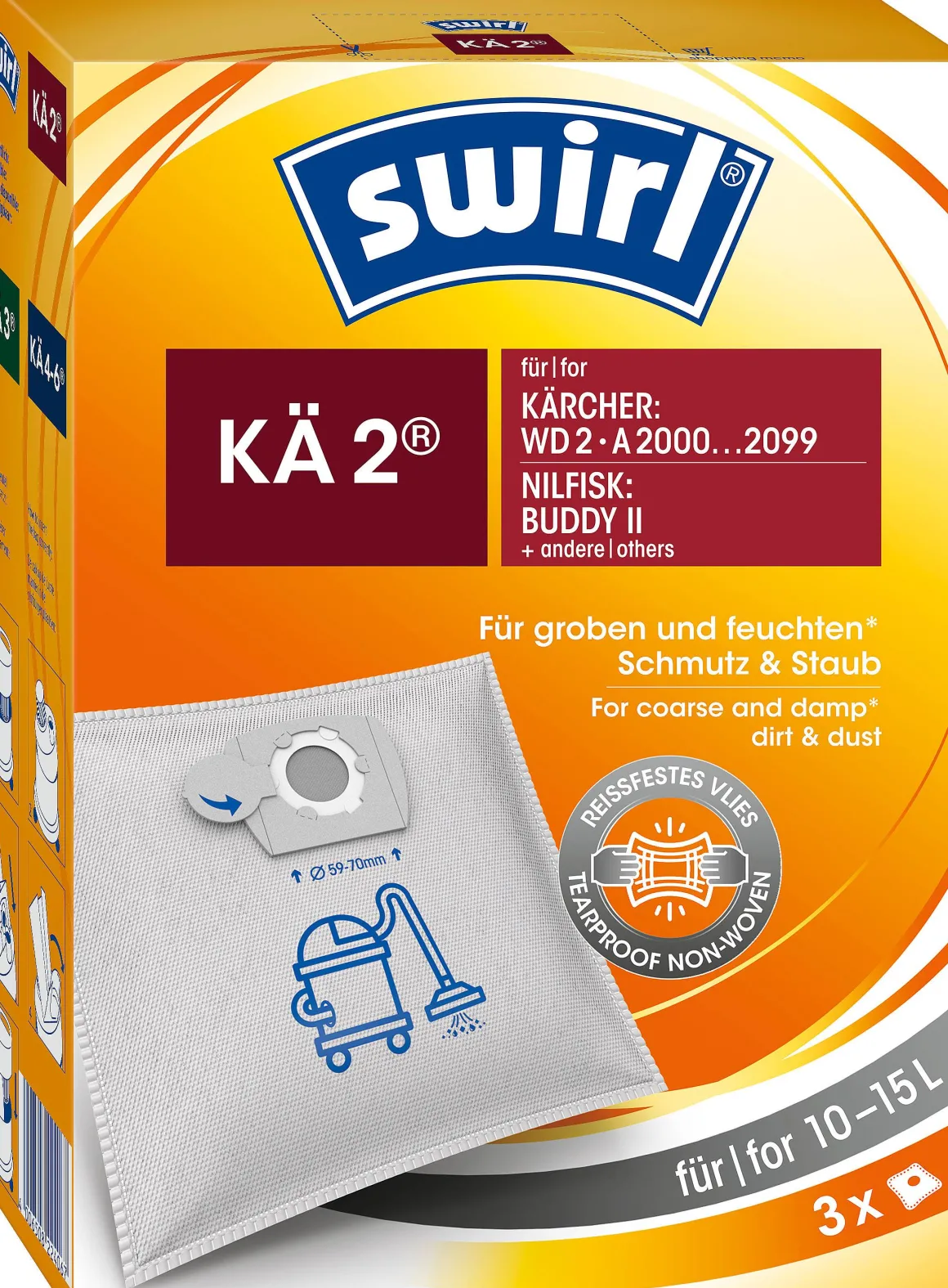 Swirl Stofzuigerzak Voor Alleszuiger Ka2 3 Stuks