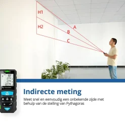 Techweise Laser Afstandsmeter 70M - Met Alle Meetopties
