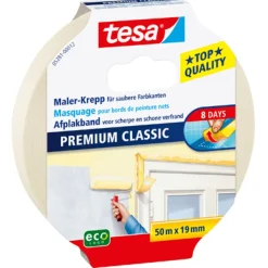 Tesa Afplaktape Rondingen 25Mm 25M