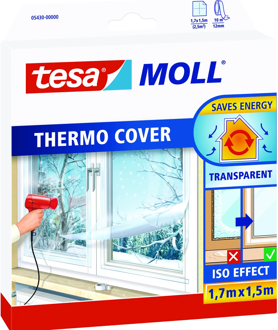 Tesa Isolatiefolie Thermo Cover - Kunststof - 150X170Cm - 2,5M²
