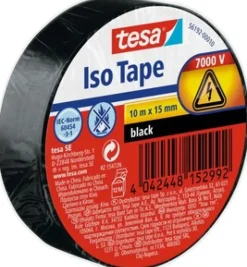 Tesa Isolatietape Iso Tape Pvc Zwart 10Mx15Mm