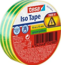 Tesa Isolatietape Iso Tape Pvc Groen-Geel 10Mx15Mm