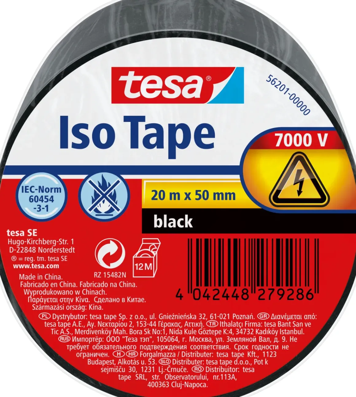 Tesa Isolatietape Pvc 50Mm 20M