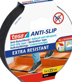 Tesa Kleefband "Slipvast" Zwart 5Mx25Mm