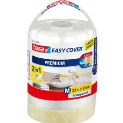 Tesa Navulling Afdekfolie En Afplakband 'Easy Cover' Transparant 33Mx55Cm