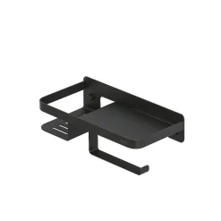 Tiger Caddy Toiletrolhouder Met Planchet Zwart