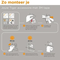 Tiger Reserverolhouder Colar Rvs Geborsteld