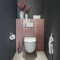 Tiger Toiletborstel Cata Met Houder Vrijstaand Grijs/ Marmerlook