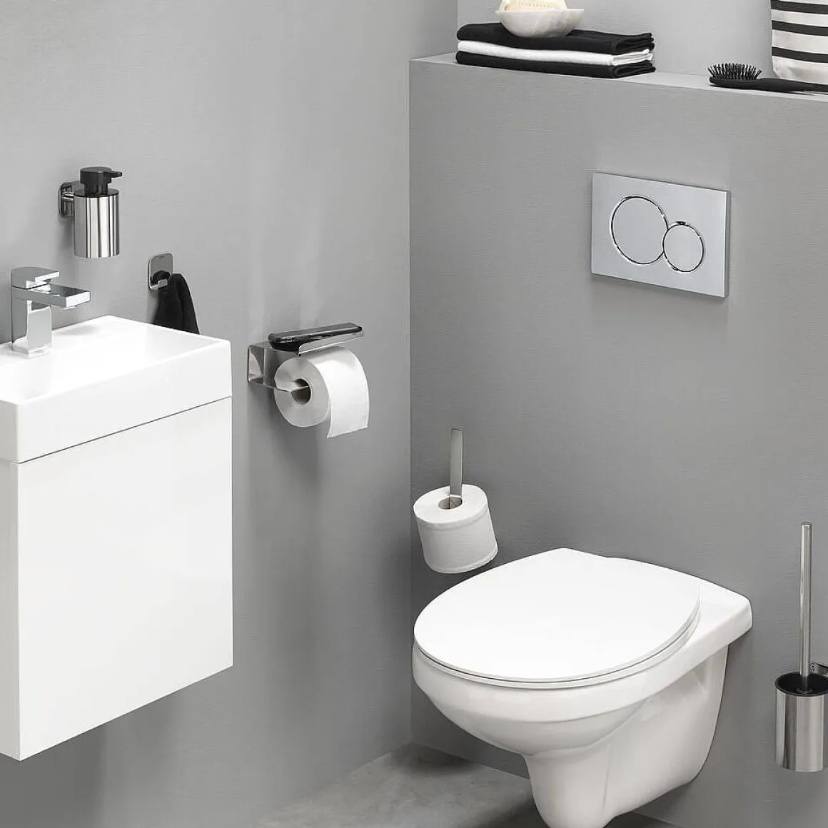 Tiger Toiletrolhouder Colar Met Planchet Rvs Gepolijst