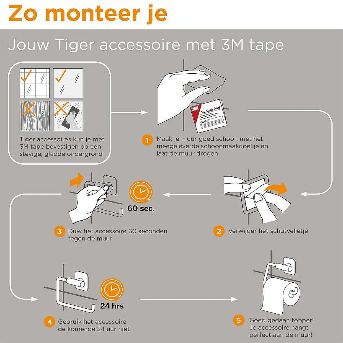 Tiger Toiletrolhouder Colar Met Planchet Rvs Gepolijst