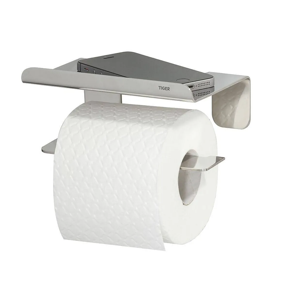 Tiger Toiletrolhouder Colar Met Planchet Rvs Gepolijst