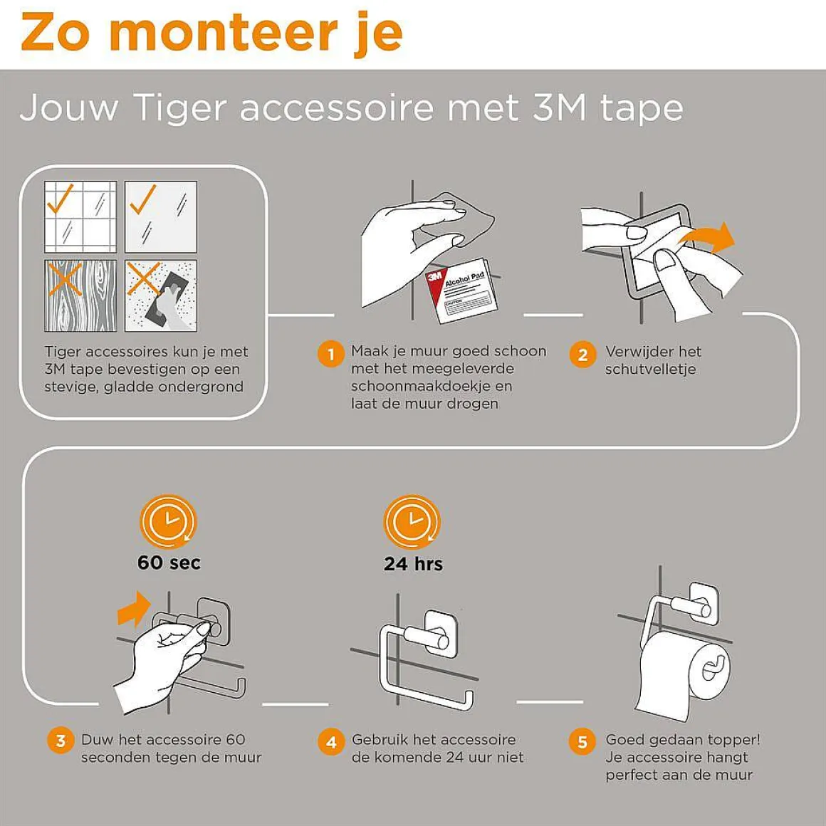 Tiger Toiletrolhouder Tune Metaal Geborsteld Zwart Hangend