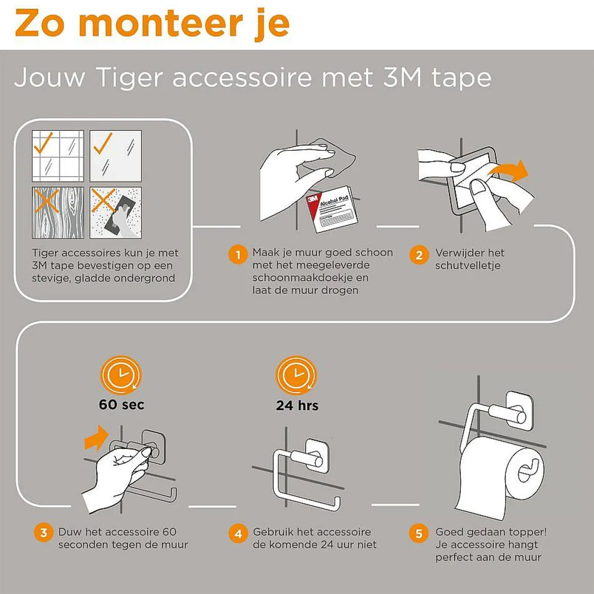 Tiger Toiletrolhouder Tune Zonder Klep Messing Geborsteld / Zwart