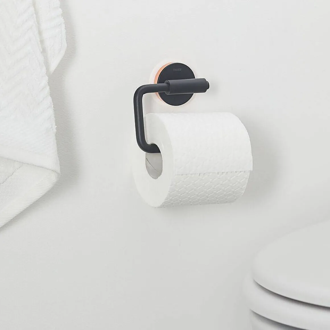 Tiger Toiletrolhouder Urban Zwart Mat