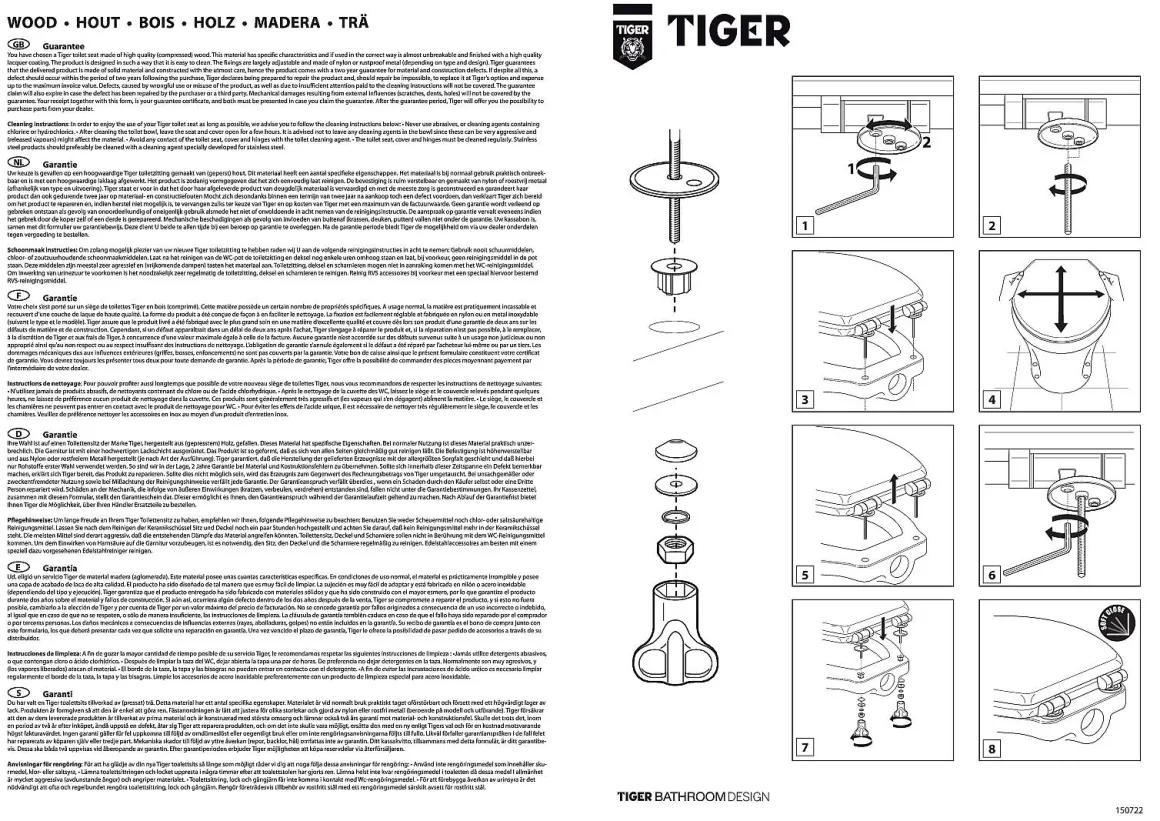 Tiger Toiletzitting Old Wood Comfort Feel Mdf Bruin