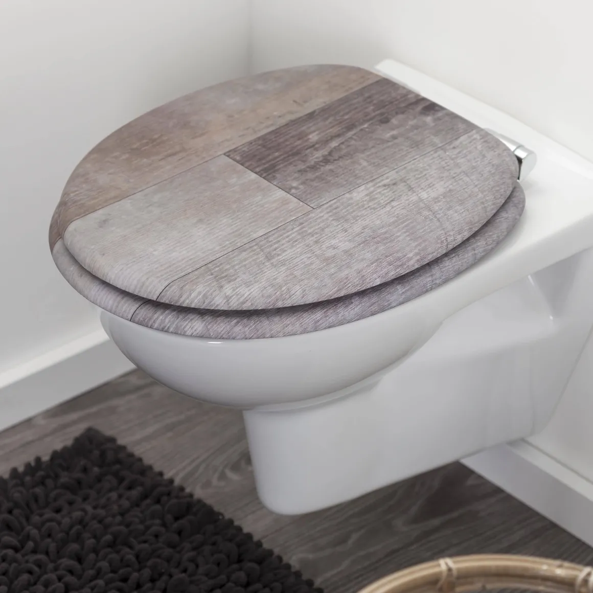 Tiger Toiletzitting Old Wood Comfort Feel Mdf Bruin